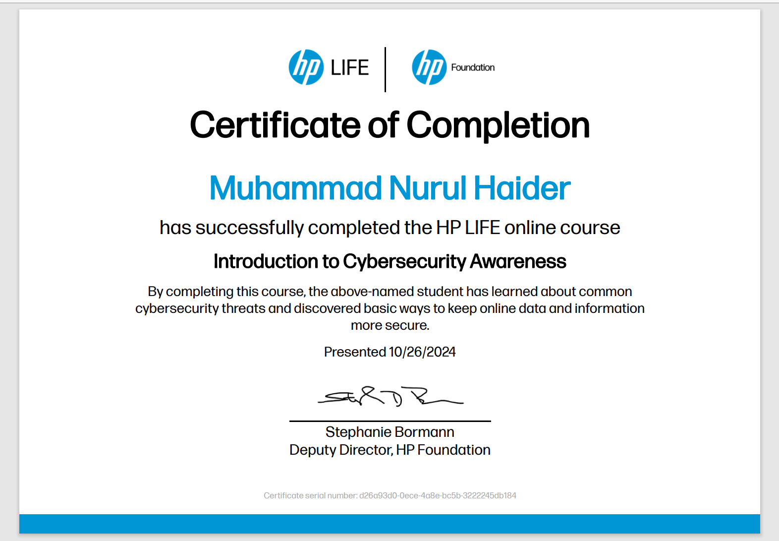 Certificate 2